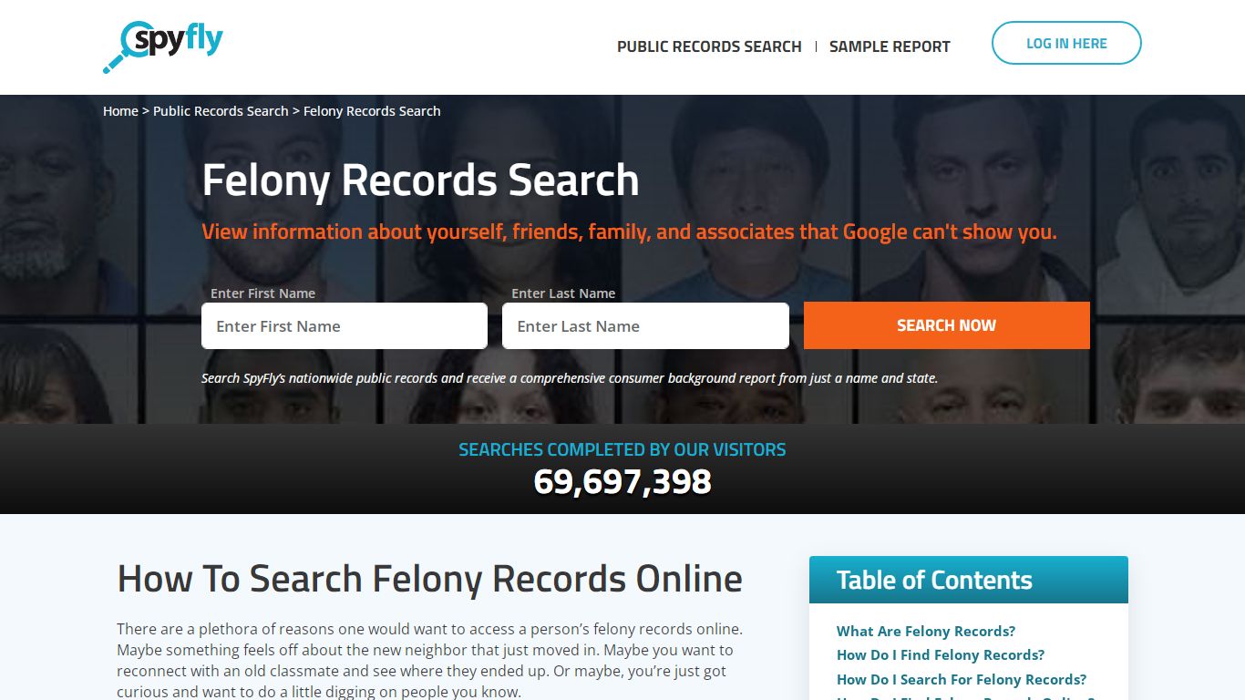 Felony Records Search Online | Arrest Record Search | SpyFly